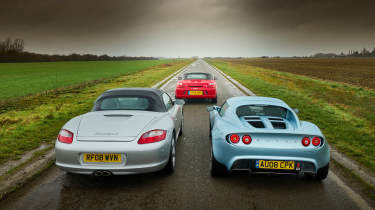 Porsche Boxster S v Toyota MR2 Mk3 v Lotus Elise S2 – pictures | evo